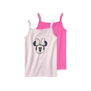 Dívčí nátělník, 2 kusy (122/128, lila fialová / růžová Minnie Mouse)