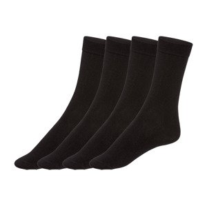 esmara® Dámské ponožky s BIO bavlnou, 4 páry (35/38, černá)