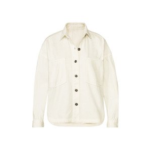 esmara® Dámský džínový overshirt (36, bílá)