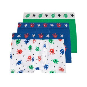 lupilu® Chlapecké boxerky s BIO bavlnou, 3 kusy (110/116, modrá/zelená/bílá)