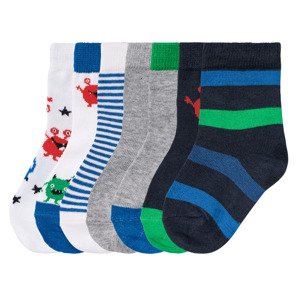 lupilu® Chlapecké nízké ponožky s BIO bavlnou, 7 párů (27/30, šedá/modrá/bílá/vzorovaná)