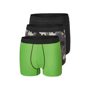 PARKSIDE® Pánské boxerky,  3 kusy (5/M, černá/zelená)