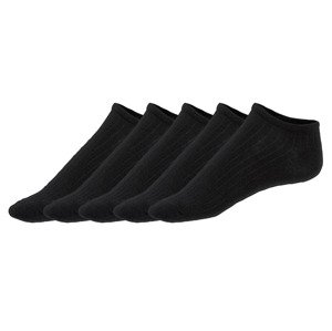esmara® Dámské nízké ponožky s BIO bavlnou, 5 párů (35/38, černá)