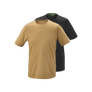 PARKSIDE® Pánské triko, 2 kusy (XL (56/58), černá/béžová)