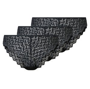 esmara® Dámské krajkové kalhotky, 3 kusy (XS (32/34), černá)