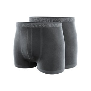 CRIVIT Pánské bezešvé boxerky, 2 kusy (7/XL, šedá)