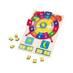 Playtive Dřevěné puzzle (puzzle s hodinami)