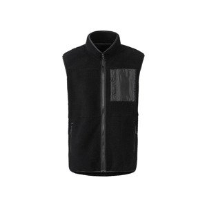 LIVERGY® Pánská plyšová vesta (XL (56/58), černá)