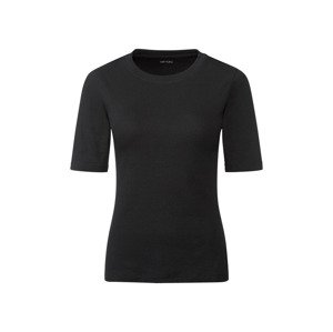 esmara® Dámské vroubkované triko (XS (32/34), černá)