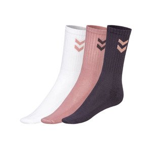 Hummel Dámské / Pánské ponožky, 3 kusy (36/40, dámské - bílá/růžová/černá)