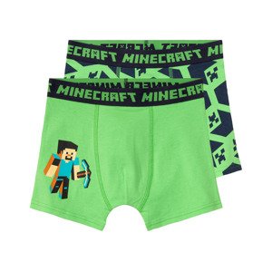 Minecraft Chlapecké boxerky, 2 kusy (134/140, zelená)