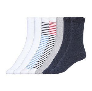 esmara® Dámské ponožky s BIO bavlnou, 7 párů (35/38, bílá / šedá / navy modrá)
