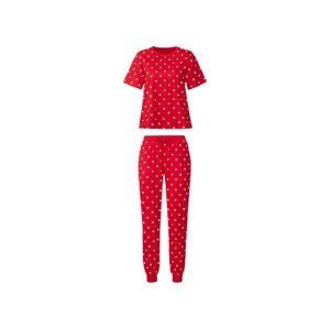 esmara® Dámské pyžamo (XS (32/34), červená/vzorovaná)