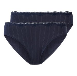 esmara® Dámské krajkové kalhotky, 2 kusy (S (36/38), navy modrá)