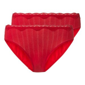 esmara® Dámské krajkové kalhotky, 2 kusy (S (36/38), červená)