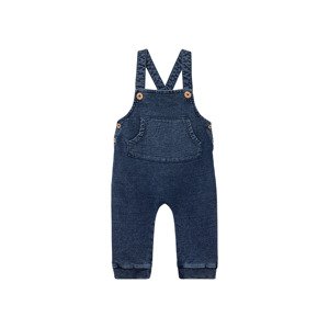 lupilu® Dětské kalhoty s laclem s BIO bavlnou (tmavě modrá, 74/80)