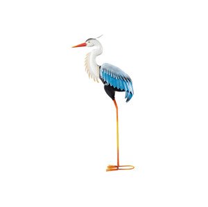 LIVARNO home Kovový dekorativní pták (modrobílá volavka)