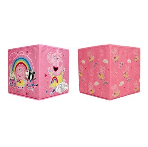 Úložný box, 30 x 30 x 30 cm, 2dílná sada (růžová, Prasátko Peppa)