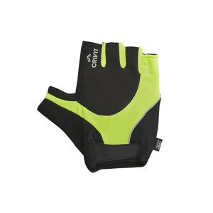 CRIVIT Dámské / Pánské cyklistické rukavice (7, černá / neonově žlutá)