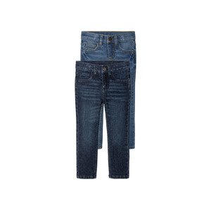 lupilu® Dětské džíny "Slim Fit", 2 kusy (98, tmavě modrá / světle modrá)