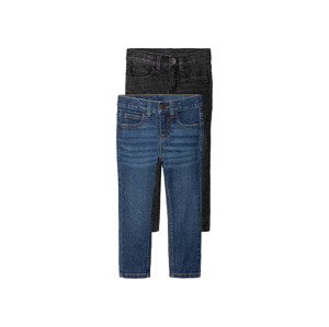 lupilu® Dětské džíny "Slim Fit", 2 kusy (98, černá/modrá)