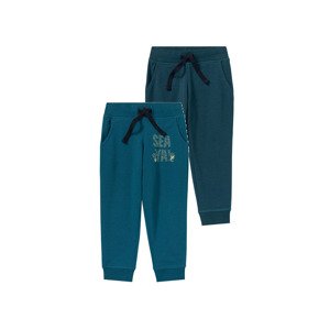 lupilu® Chlapecké tepláky, 2 kusy (110/116, petrolejová)