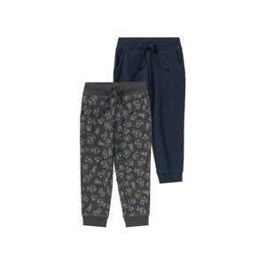 lupilu® Chlapecké tepláky, 2 kusy (šedá / navy modrá, 122/128)
