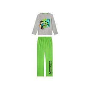 Chlapecké pyžamo (122/128, Minecraft šedá / zelená)
