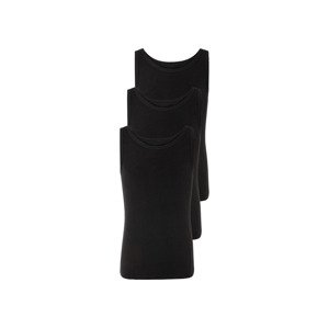 LIVERGY® Pánský nátělník, 3 kusy (7/XL, černá)