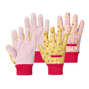 PARKSIDE® Dětské zahradní rukavice, 2 páry (5 (8–10 let), červená / světle růžová)