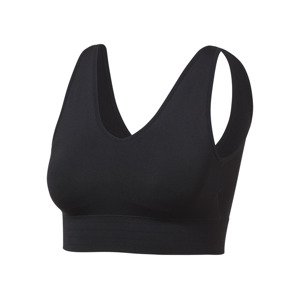 Crivit Sportovní bezešvá podprsenka, Medium Level (XS (32-34), černá)