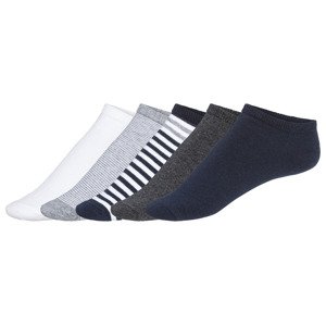 LIVERGY® Pánské nízké ponožky, 5 párů (39/42, šedá / bílá / navy modrá)