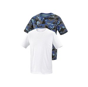 PARKSIDE® Pánské triko, 2 kusy (S (44/46), modrá/vzor/bílá)