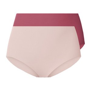 esmara® Dámské bezešvé tvarující kalhotky XXL, 2 kusy (XL (48/50), růžovo-fialová / světle růžová)