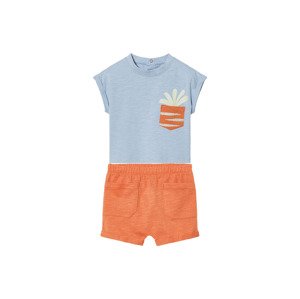 lupilu® Chlapecká letní souprava s BIO bavlnou, 2dílná (50/56, modrá/oranžová)