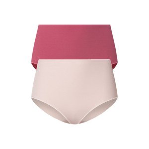 esmara® Dámské bezešvé tvarující kalhotky, 2 kusy (XS (32/34), červená / světle růžová)