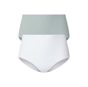 esmara® Dámské bezešvé tvarující kalhotky, 2 kusy (S (36/38), mintová/bílá)