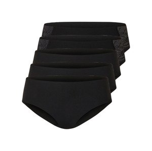 esmara® Dámské bezešvé kalhotky, 5 kusů  (XS (32/34), černá)