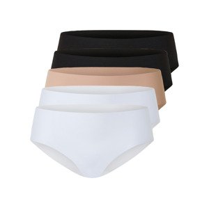 esmara® Dámské bezešvé kalhotky, 5 kusů  (XS (32/34), černá/béžová/bílá)