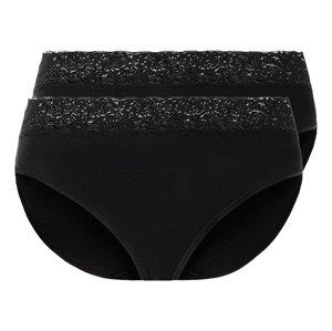 esmara® Dámské krajkové kalhotky, 2 kusy (M (40/42), černá)