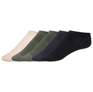 LIVERGY® Pánské nízké ponožky, 5 párů (39/42, béžová/olivová/modrá)