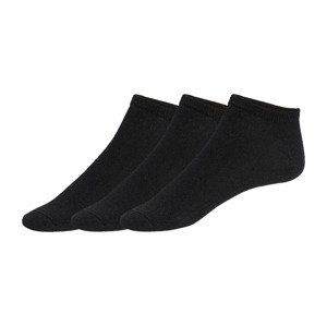 esmara® Dámské nízké ponožky s BIO bavlnou, 3 páry (35/38, černá)