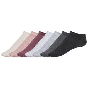 esmara® Dámské nízké ponožky s BIO bavlnou, 7 párů (35/38, béžová/růžová/šedá)