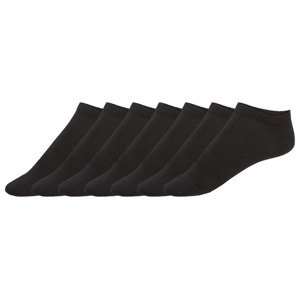 LIVERGY® Pánské nízké ponožky s BIO bavlnou, 7 párů  (39/42, černá)