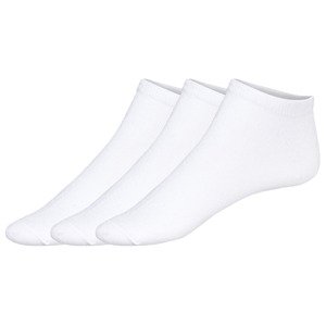 LIVERGY® Pánské nízké ponožky s BIO bavlnou, 3 páry (39/42, bílá)