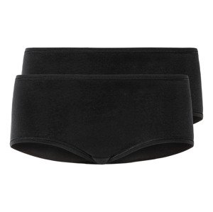 esmara® Dámské kalhotky s BIO bavlnou, 2 kusy (L (44/46), černá)