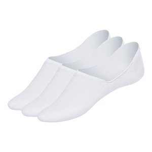 esmara® Dámské / Pánské bezešvé nízké ponožky, 3 páry (43/46, bílá, High-Cut)