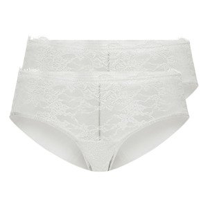 esmara® Dámské krajkové kalhotky, 2 kusy (M (40/42), bílá)