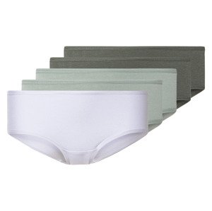 esmara® Dámské kalhotky, 5 kusů (L (44/46), bílá/zelená/mintová)