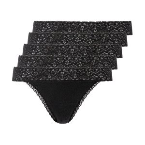 esmara® Dámské krajkové kalhotky, 5 kusů (M (40/42), černá)
